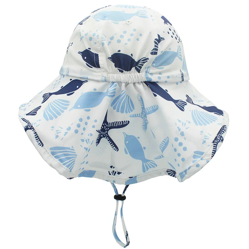 Connectyle Boys Girls Kids UPF 50+ Sun Hat Lightweight Adjustable Quick Dry Neck Flap Summer Sun Protection Beach Play Hat