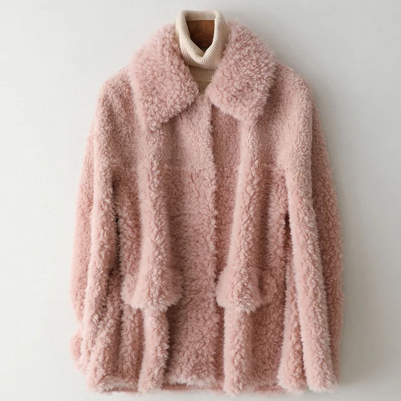 

Winter Coat Women Autumn Clothes 2020 Sheep Shealrling Tops Real Fur Coat Female Wool Jacket Korean Vintage Abrigo Mujer ZT4347