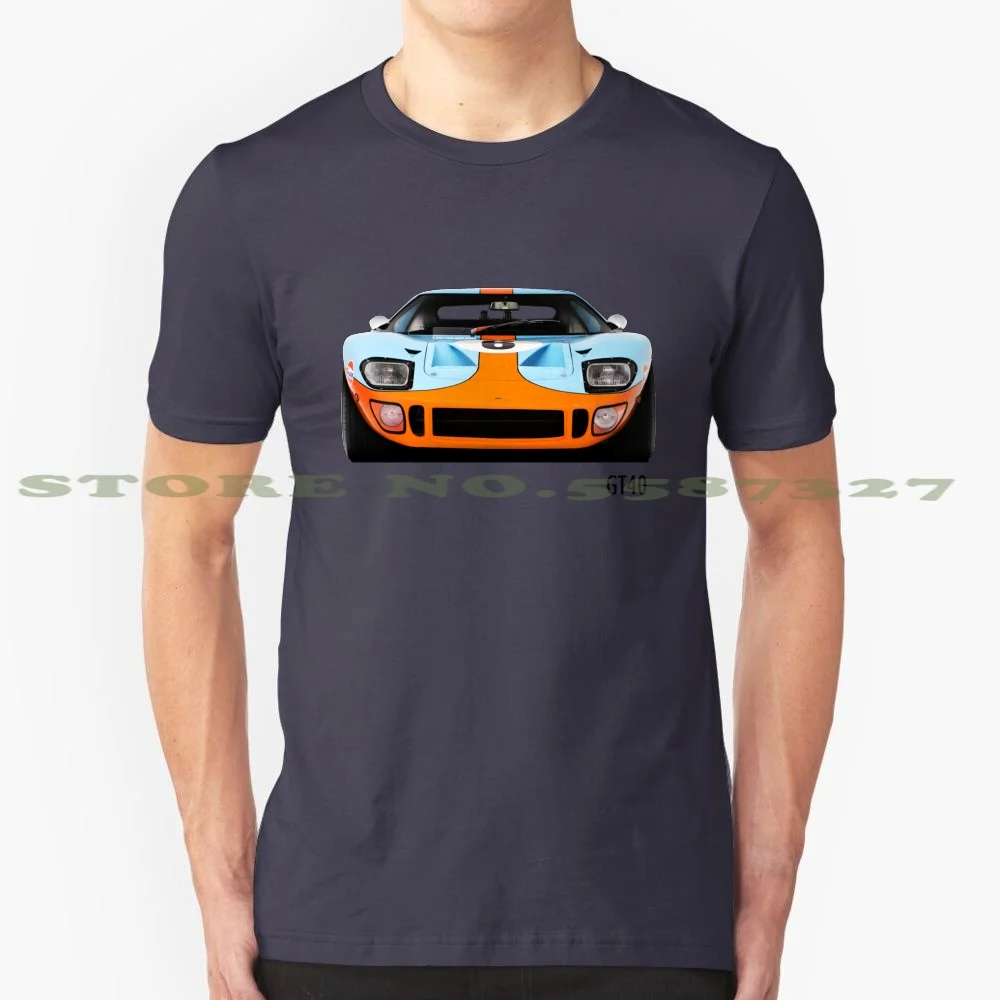 Gt40 1 100% Pure Cotton T-Shirt Cars Classic Gt40 Le Mans Motor Sports Super Transportation Number 6