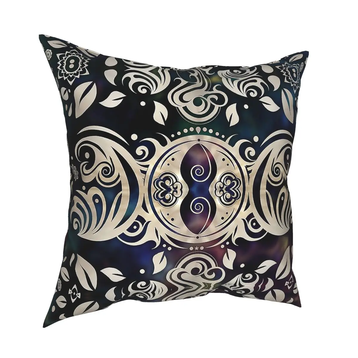 Triple Moon Goddess Moonlight Square Pillow Case Polyester Throw Pillow Pentagram Pagan Wiccan Casual Pillowcover Home Decor