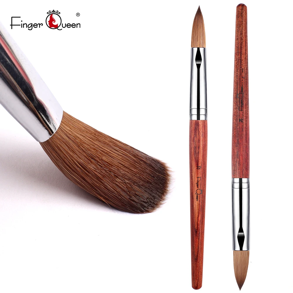 Red Wooden Handle Nylon Acrylic Nail Brush For Nail Art Brush Drawing Gel Extension Brushes Nails Pen Manicure Nail Art Tools