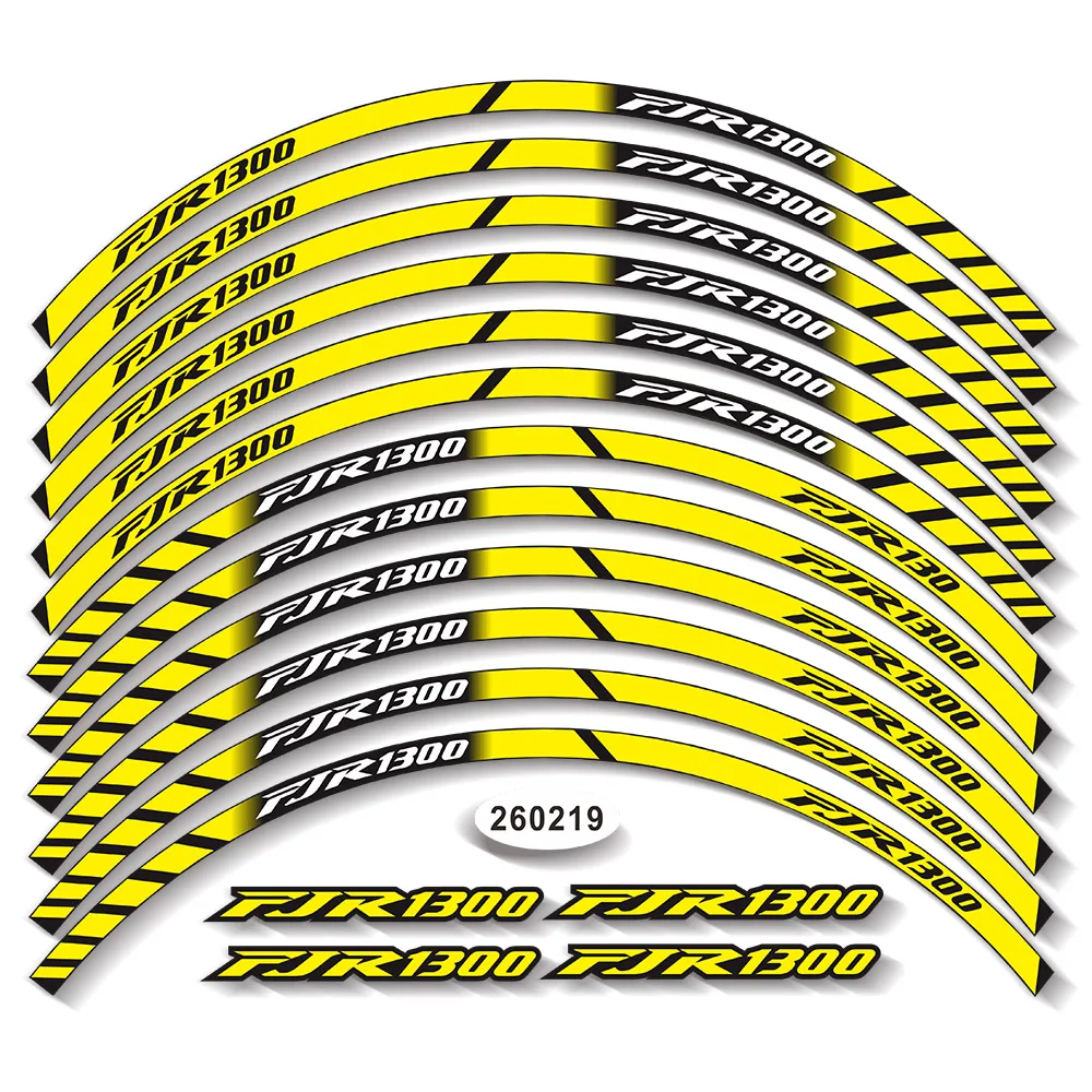 Free shipping motorcycle wheel stickers cool stripes reflective stickers suitable for YAMAHA FJR1300 fjr 1300