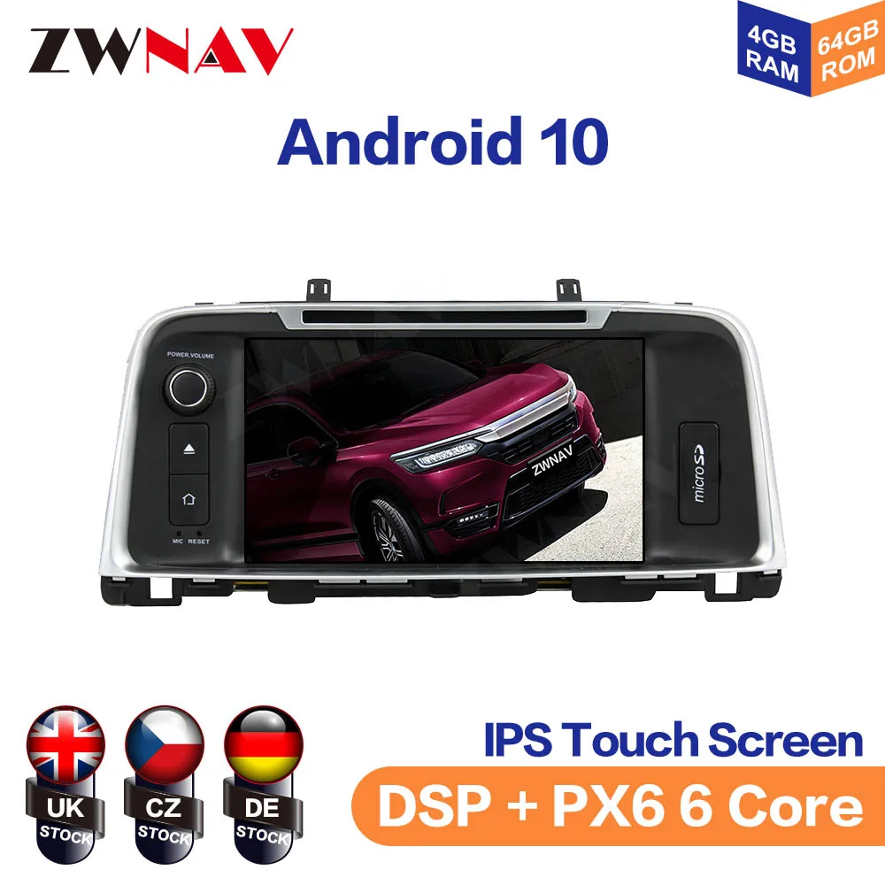 Car Player Android 10 4+64G PX5/6 GPS Navigation For Kia K5/OPTIMA 2015 + Auto Radio Recorder Stereo Head Unit Multimedia Player