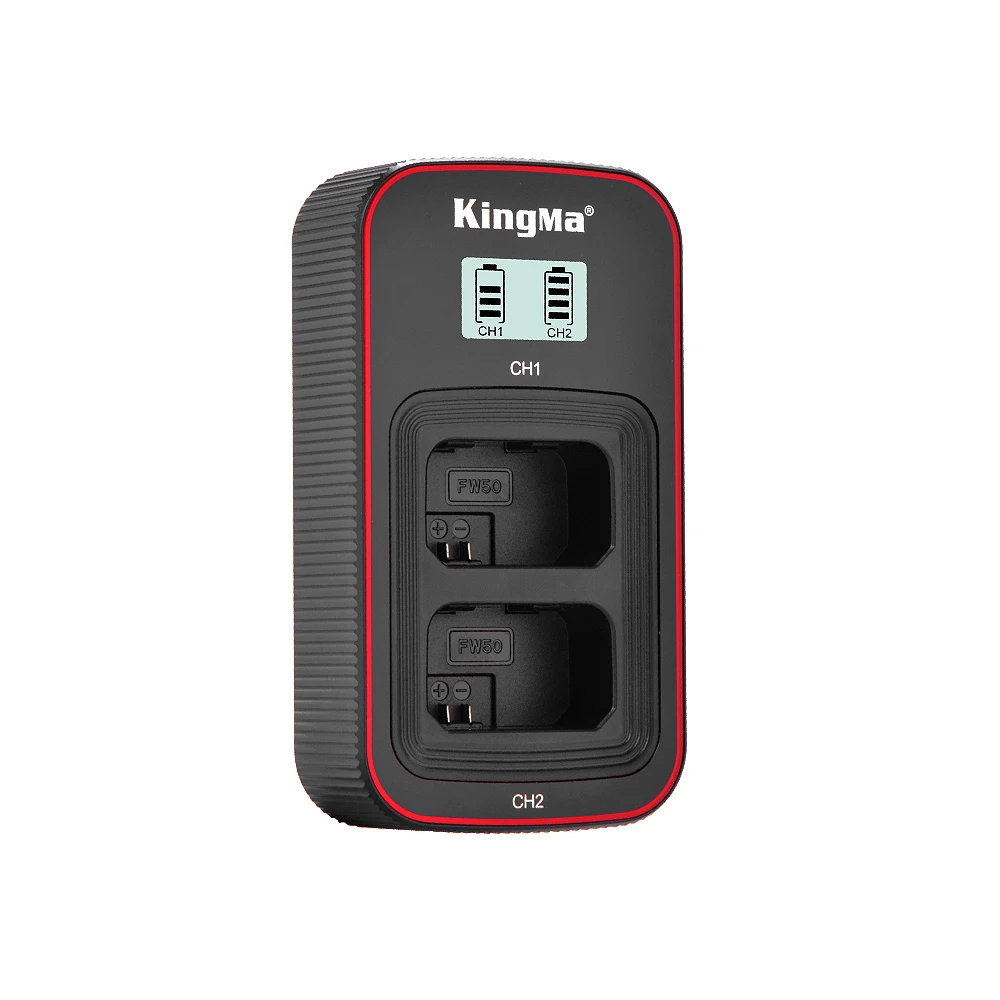 

KingMa NP-FW50 Battery LCD Dual USB Charger for Sony ZV-E10 A7 A7II A7S A7R A7RII A6000 A6300 A6400 A6500 RX10M2 NEX-7 Charger