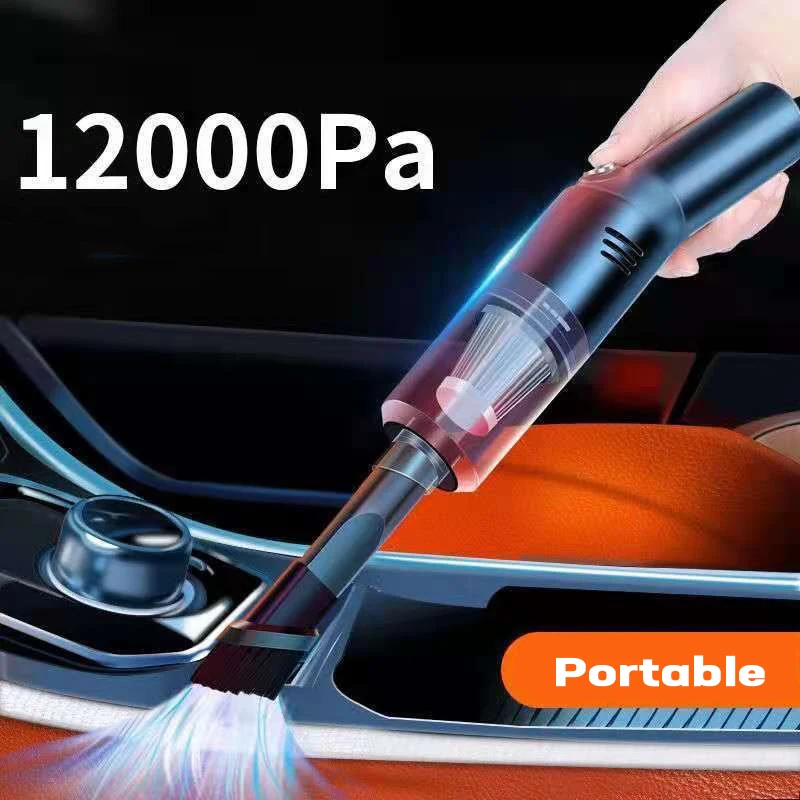 Super Suction Vacuum Cleaner Car 120W 12000pa USB Rechargeable Portable Home Use Wet and Dry Suck Dust Cleaning Machine