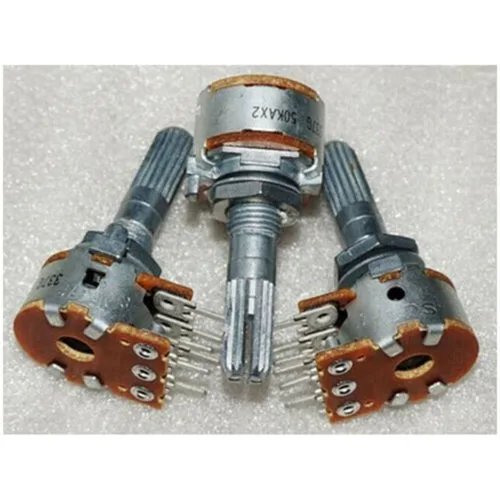 Potenciómetro ALPS 16 tipo 50KAX2, Original, 3 unidades