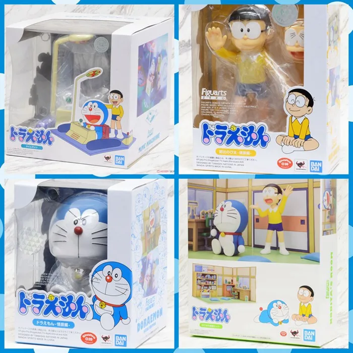 

Bandai Doraemon Nobita Nobi машина времени в комнате «стоять за мной», экшн-фигурка дорами, игрушки, синяя кошка, куклы, подарки на день рождения, модель