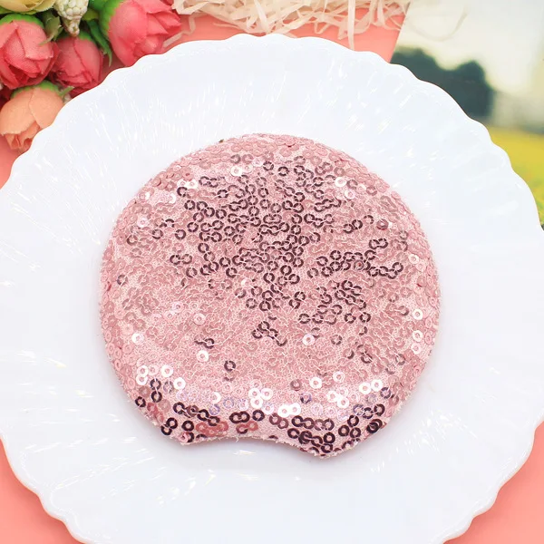 14 Stück runde, gepolsterte Ohrapplikationen 9,5 cm Bastelzubehör für Kleidung, Nähzubehör, DIY Haarspangen-Accessoires – Detail 1