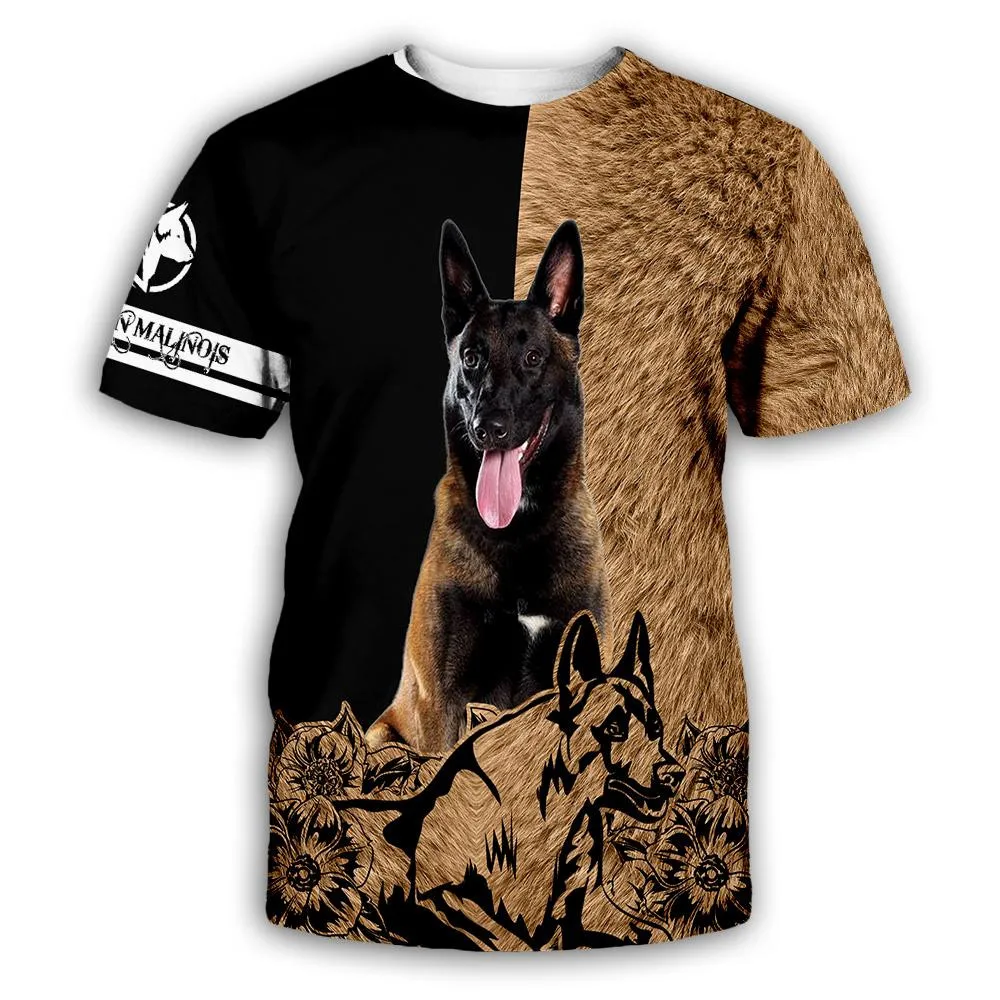 

HX Belgian Malinois Printed T-shirts Animals Pets 3D Print Men Clothing Women Casual Streetwear Harajuku T Shirt S-7XL