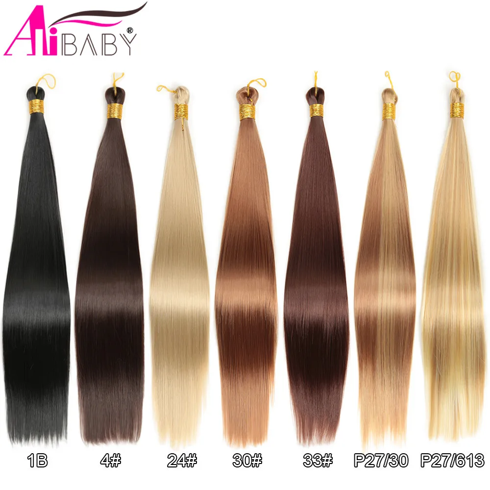 Silky Straight Crochet Hair 20 Inch Synthetic Crochet Braiding Hair Silky Hair Bulk For Braid 150g Soft Hair Extension