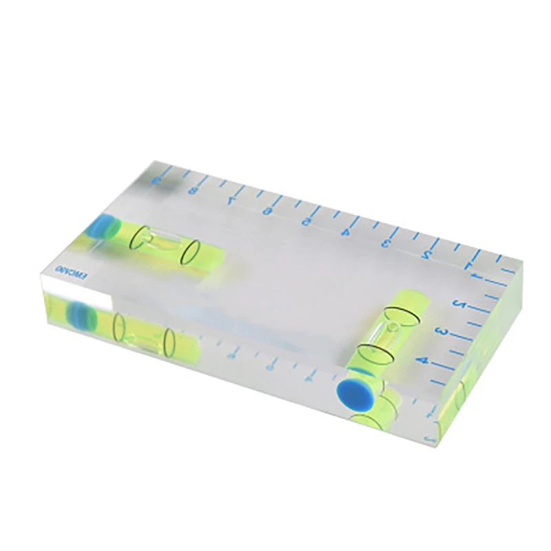 High Precision Transparent Two Direction Level Bubble Mini Spirit Level Horizontal Leveler Liquid Level Indicator Blisters Level