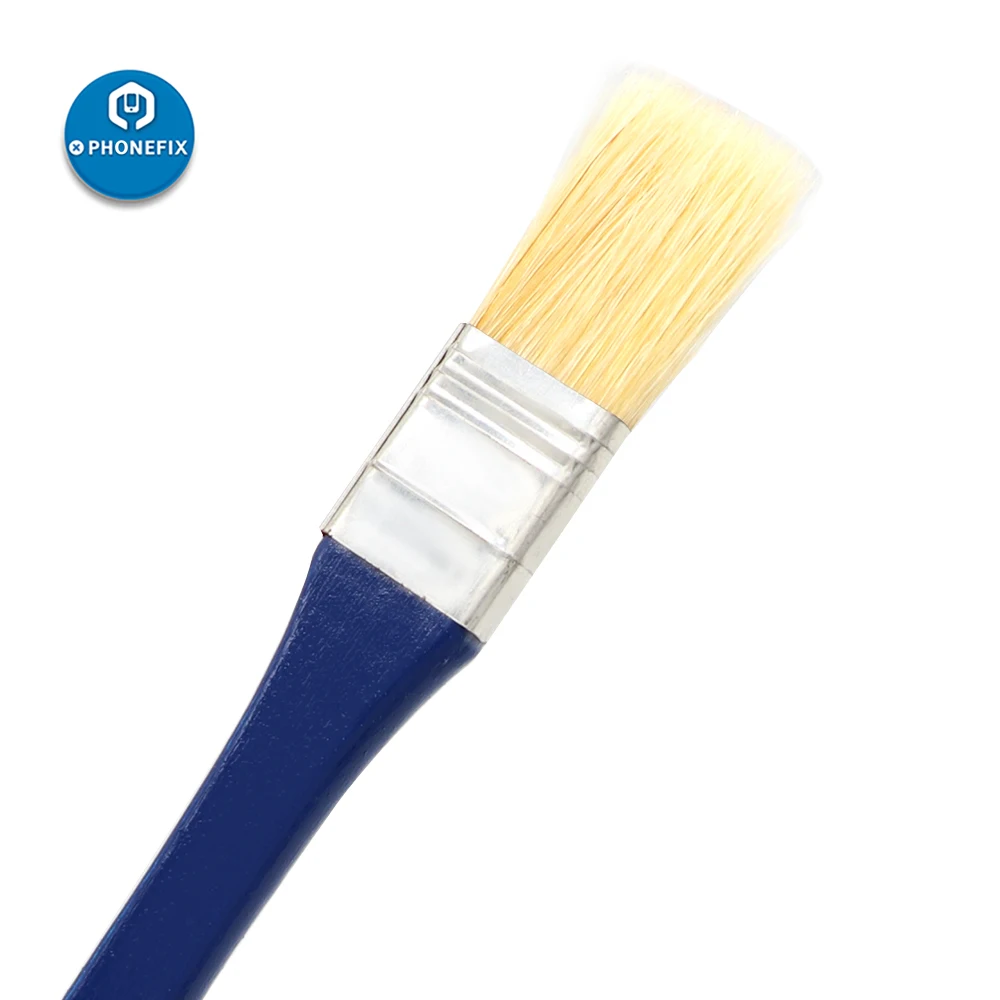 PHONEFIX Anti-static Brush Blue Non Slip Handle PCB Rework Dust Brush For Mobile Phone Tablet PCB BGA Repair Soldering Repair