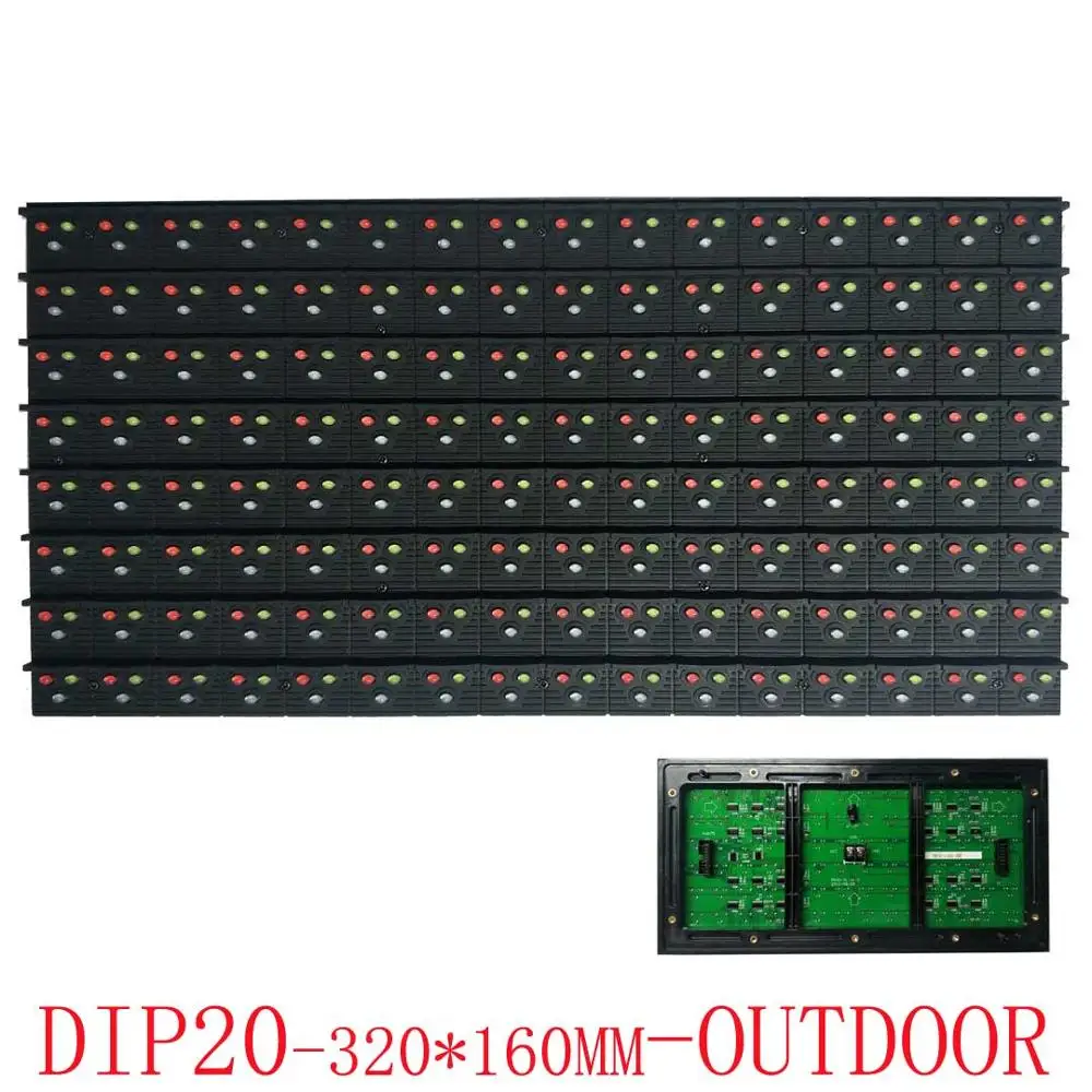 Display Screen Door Head Advertising Sign Luminous Word Color Dynamic LED  Outdoor DIP P20 320*160mm Traffic  module