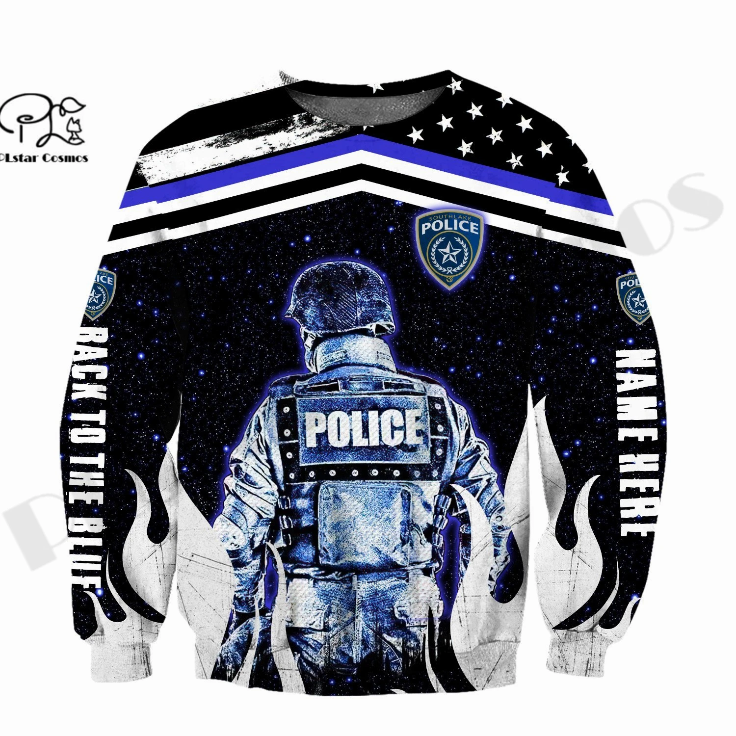 PLstar Cosmos 3DPrinted Newest Police Custom Name Unique Hrajuku Streetwear Funny Unisex Casual Hoodies/Zip/Sweatshirt C-1