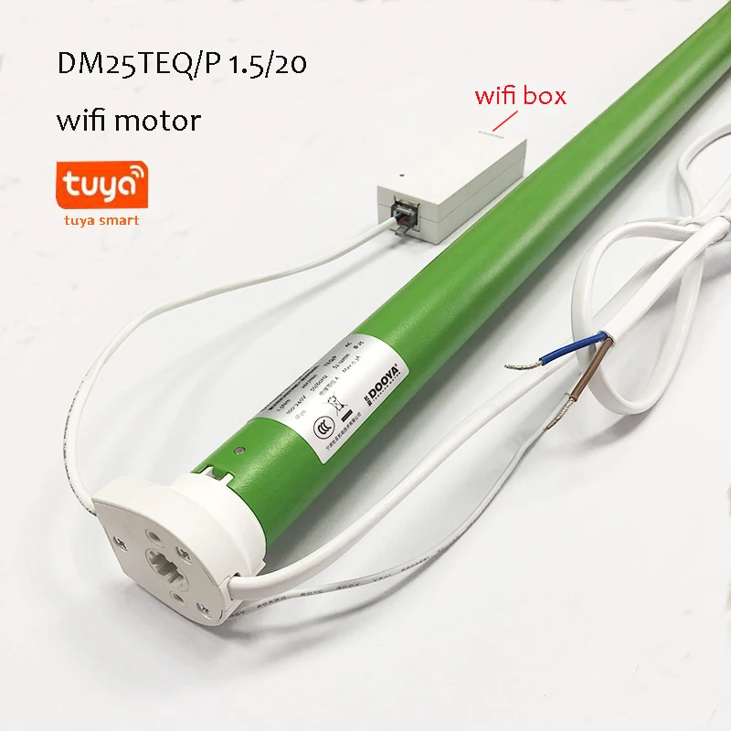 1pc MOQ   Smart App Control Wifi Motor DM25TEQ 1.5n Tubular For 38mm Tube Motorized Shutter Electric Blinds Window Curt
