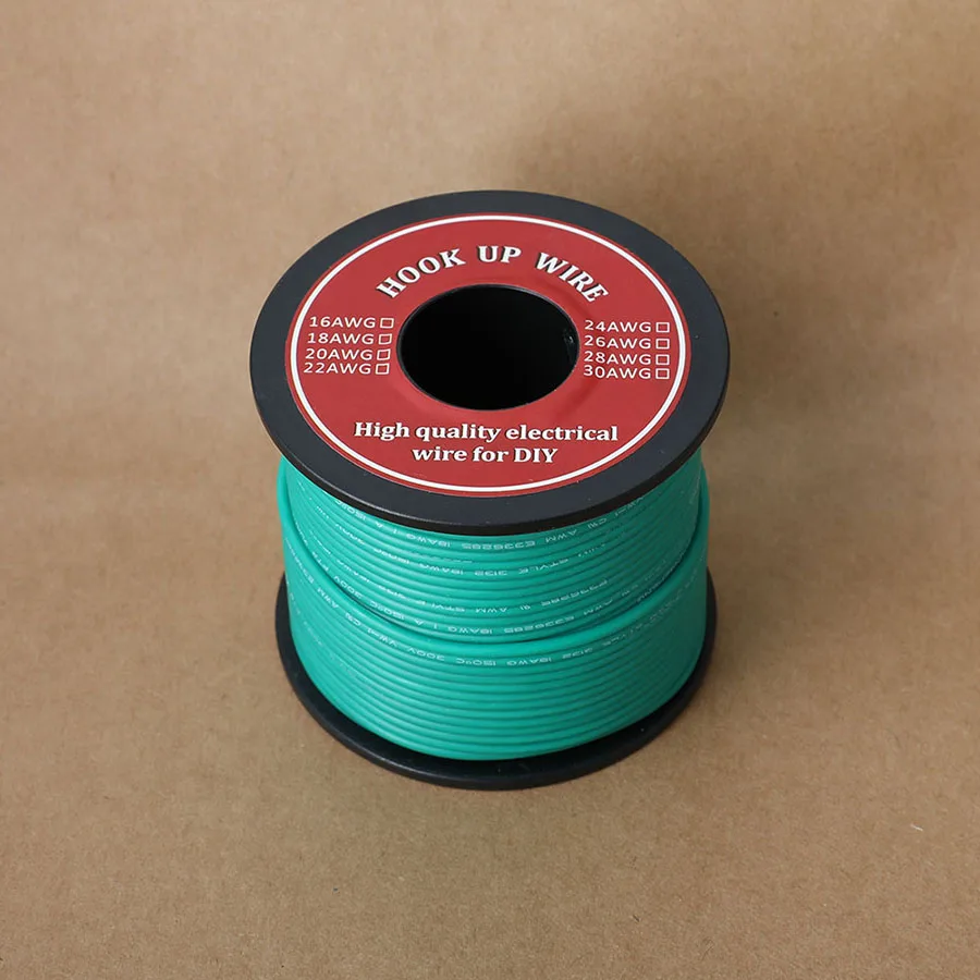 50-100m/Roll Silicone Wire Cable Electrial Wire Tinned Copper Flexible DIY Electronic Line UL3132 24 AWG Stranded  Electron Wire