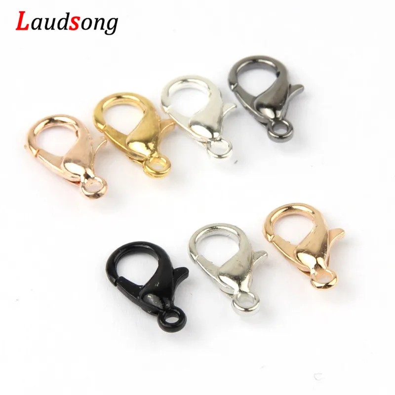 

50pcs/lot Rose Gold Alloy Lobster Clasp Hooks End Clasps Connectors For DIY Jewelry Making Necklace Bracelet Findings