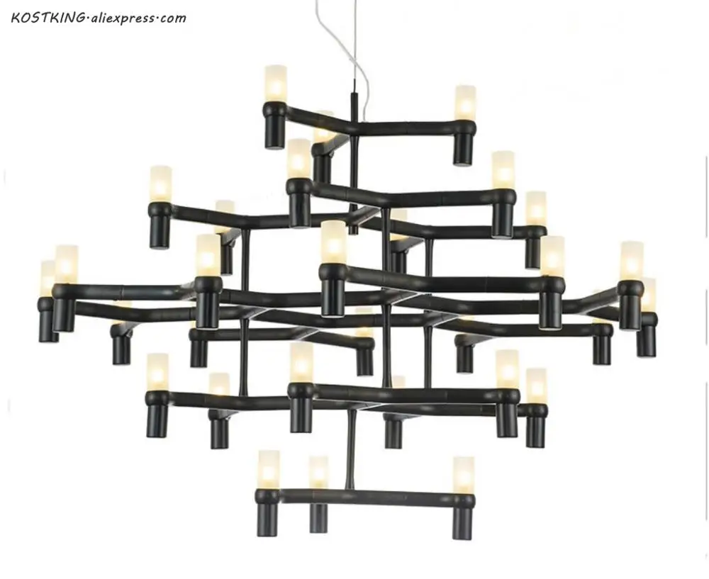 30 light Nemo Crown Major Led Chrome Pendant Chandelier Nordic Minimalism Gold Candle Frosted Glass G9 Chandelier Lighting