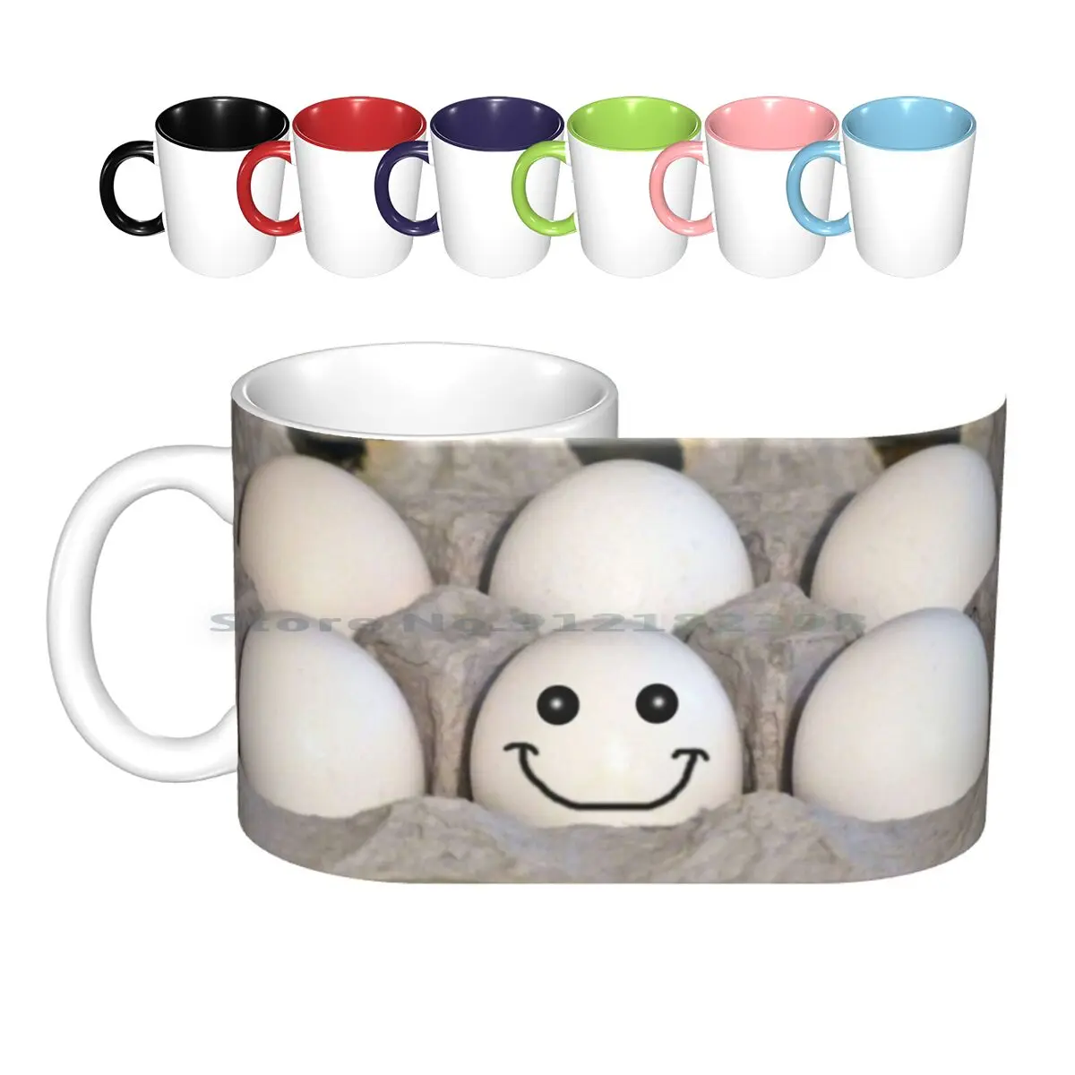 You're A Good Egg Ceramic Mugs Coffee Cups Milk Tea Mug Eggs Faces On Eggs Carton Of Eggs Frankie Cat Humor Funny Good Egg