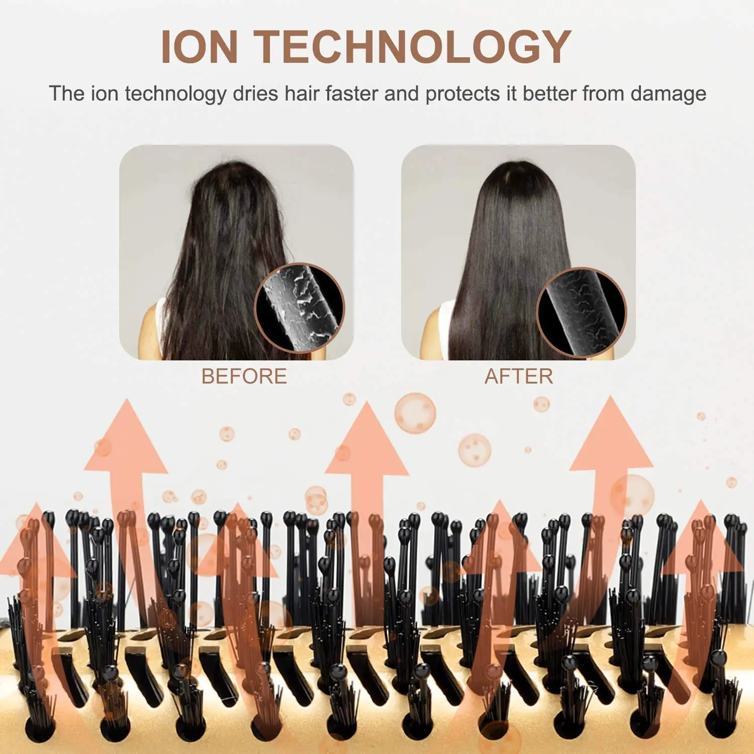 One Step เครื่องเป่าผม & Volumizer Hot Air Brush Blower Salon Hot Air Paddle แปรงจัดแต่งทรงผมสําหรับแห้ง & Straightening & Curling