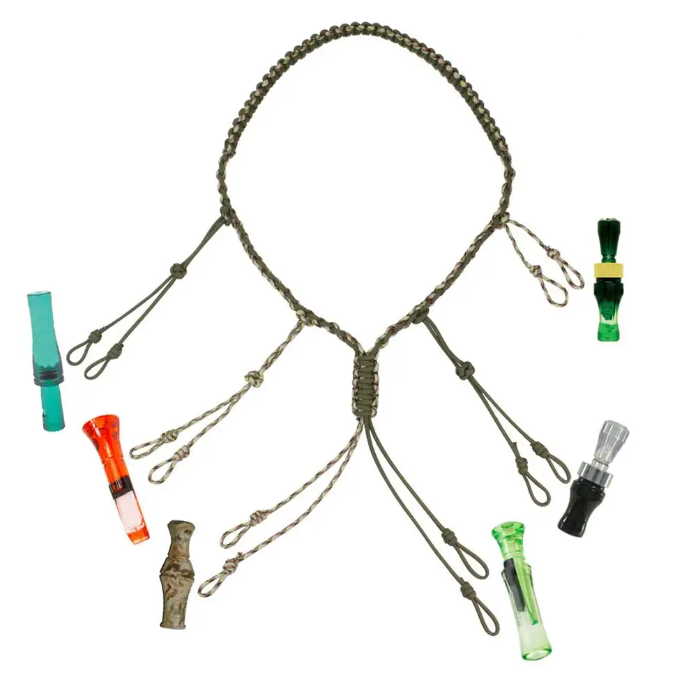 

Duck Call Lanyard Adjustable Hand Braided Camo Whistles Lanyard Safety Lanyards for Hunting Camping Hiking Outdoor Portable Tool