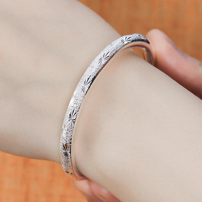 

★for women 999 sterling silver silver web celebrity small pure and fresh and contracted solid fine silver bracelet