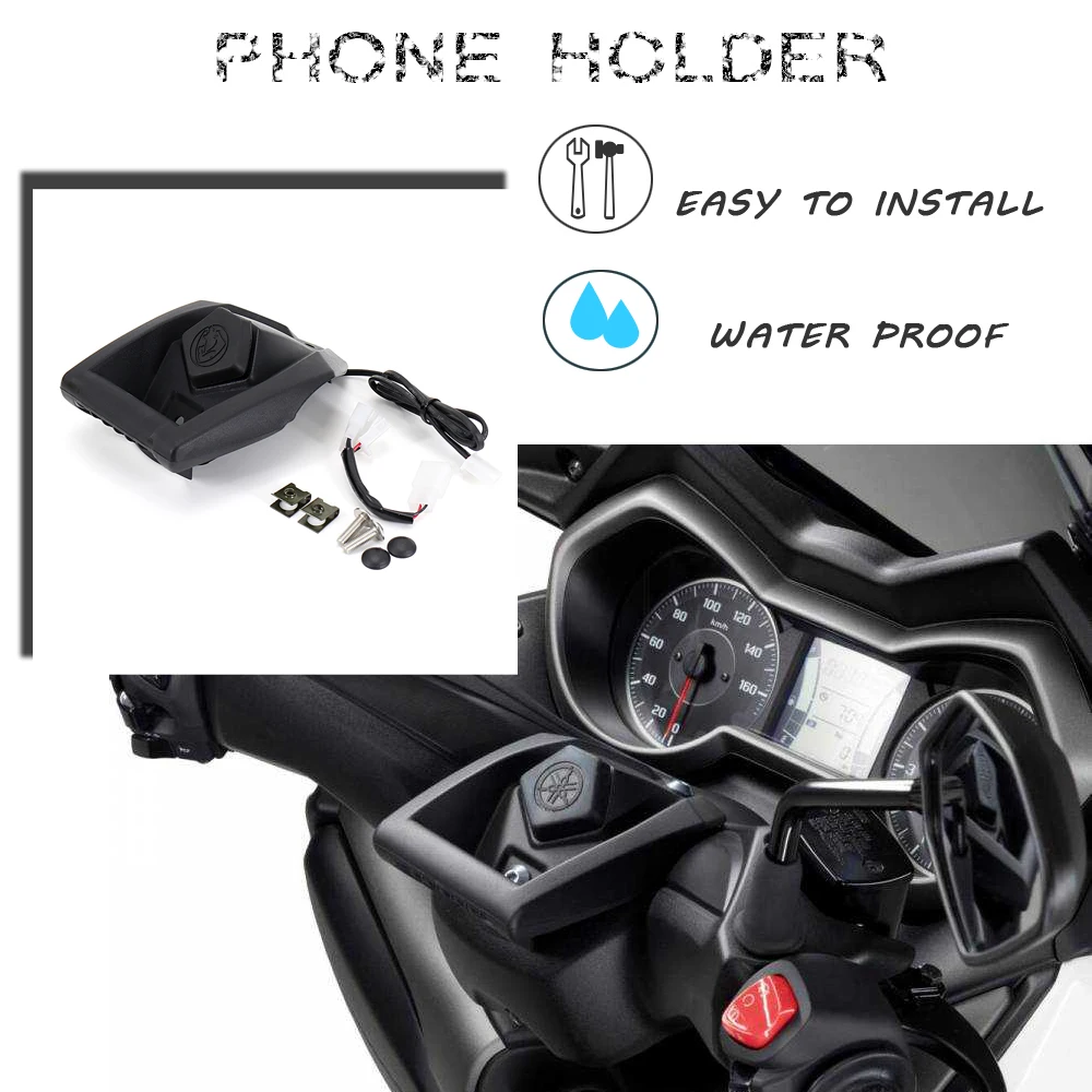 

XMAX NMAX 125 X-max 300 400 New Accessories USB Charging Port Phone GPS Navigation Bracket Holder Mount FOR YAMAHA N-max 155