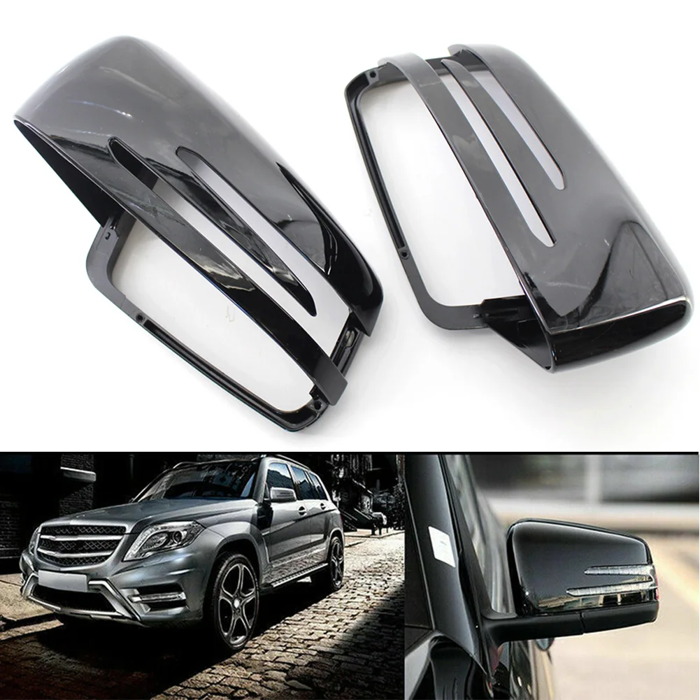 

2Pcs Glossy Black Car Rearview Side Door Mirror Cover For Mercedes-Benz C-Class W176 W246 W204 W212 W221 CLS X156 C117 2009-2013