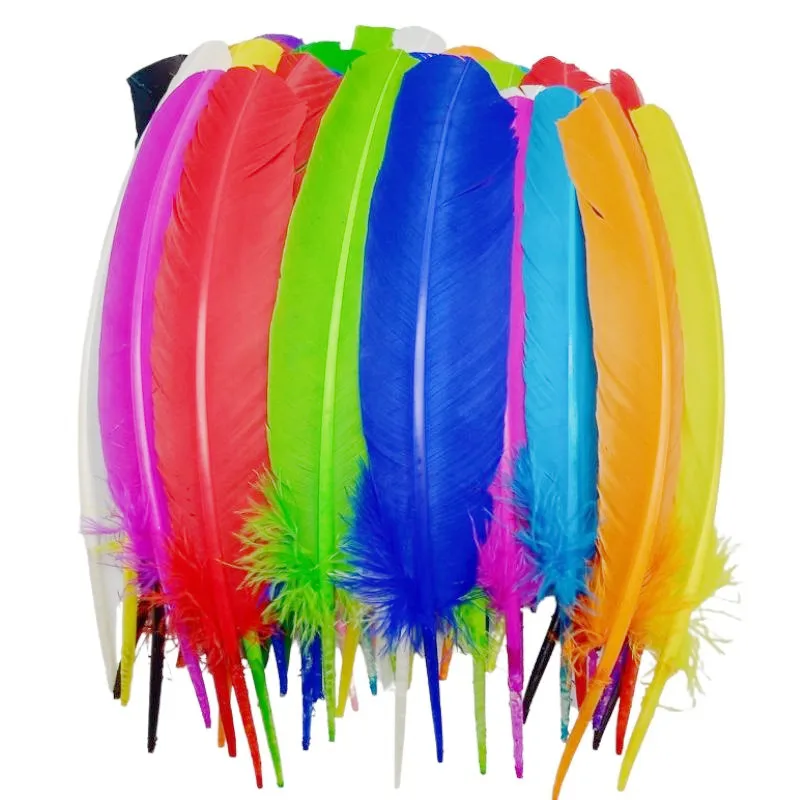 10 قطعة ريش تركيا الطبيعي أعمدة لتقوم بها بنفسك الدراج بلوماس ملحقات للحرف اليدوية صنع المجوهرات زي الديكور الزفاف 25-30 سنتيمتر #1