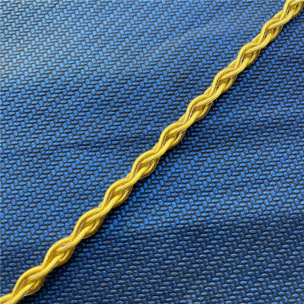 원 계량기 단결정 구리 이어폰 업그레이드 케이블, DIY 헤드폰 개조 케이블, OD3.8mm 골드 컬러, 7N 4 공유 196 코어