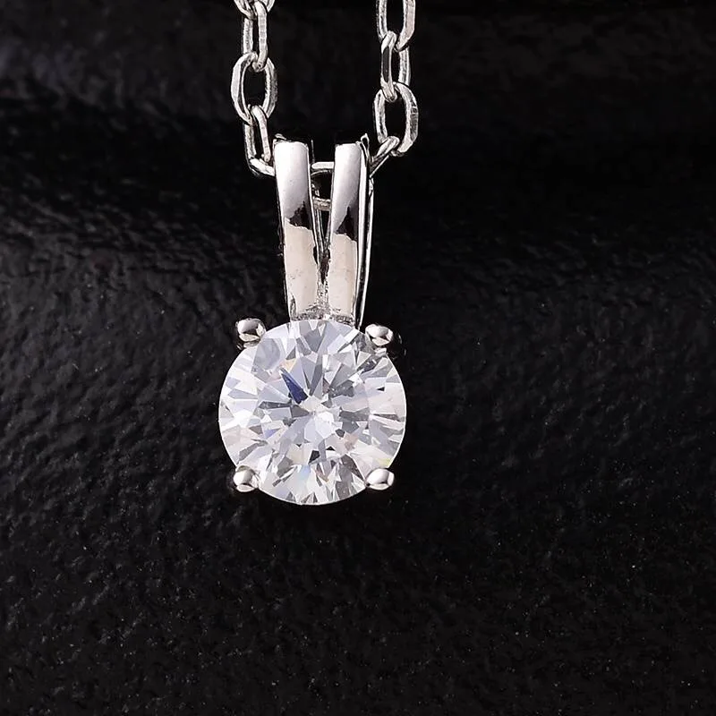 

S925 Серебряные Подвески 1.00ct D VVS Роскошные Moissanite Weding ювелирные изделия ожерелье для женщин