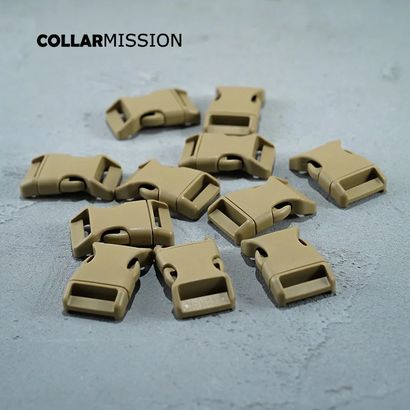 Retailing plastic release buckles for Dog Collar luggage travel buckle Package accessories 25mm light brown CK25SJ17