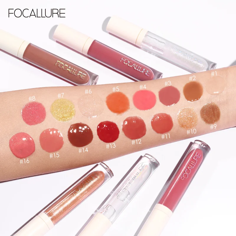 FOCALLURE 16 Colors Matte Liquid Lipstick Waterproof Long-lasting Moisturizing Lip Gloss Non-stick Cup Lip Tint Makeup Cosmetics