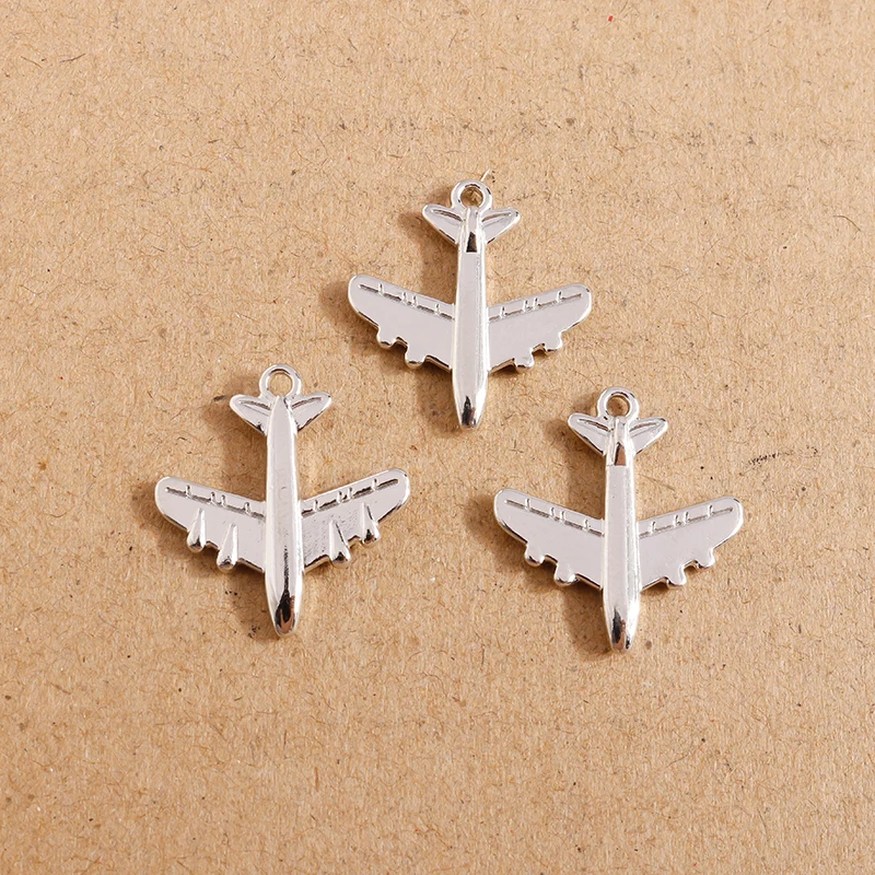 20*22mm 20 stücke Flugzeug Charms Flugzeug Anhänger Machen Halskette Armbänder Charms Schmuck Diy Handgemachte Accessoires – Detail 4