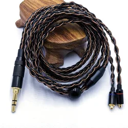 Cable Mmcx de repuesto para auriculares RY4S plus mmcx, 1,2 m, 3,5/2,5/4,4mm, plateado, actualizado, 8 núcleos, RY-C6