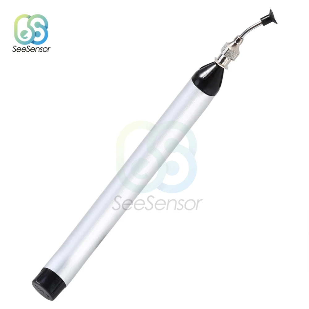 IC SMD Vacuum Sucking Suction Pen Remover Sucker Pump IC SMD Tweezer Pick Up Tool Solder Desoldering with 3 Suction Headers