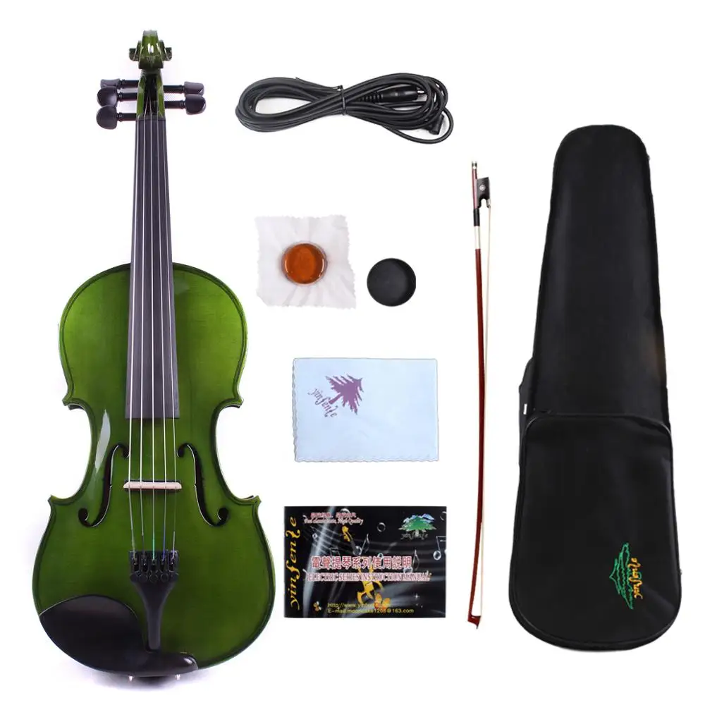 Yinfente 5Strings Electric Acousitc Violin 4/4 Maple+Spurce Handmade Sweet Tone Free Case Bow Rosin#EV1