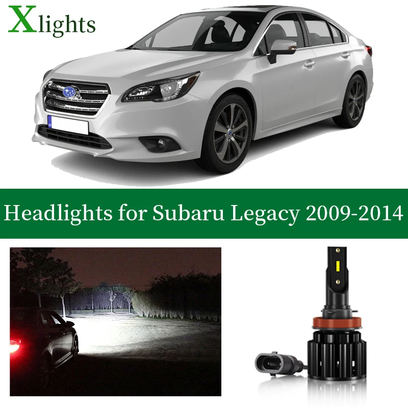 

Xlights Car Bulb For Subaru Legacy 2009 2010 2011 2012 2013 2014 LED Headlights Bulb Low High Beam Canbus Light Lamp Accessories