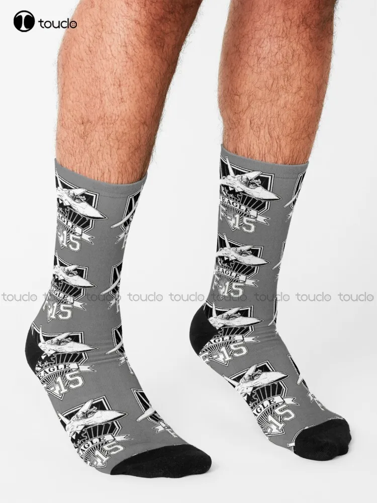 F15 Eagle F 15 Eagle, F15 Jet, Eagle Jet Socks Bulk Socks Personalized Custom Unisex Adult Teen Youth Socks 360° Digital Print