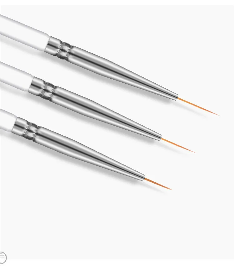 3 szt./zestaw Pisak do zdobienia paznokci Kryształowy Akrylowy Cienki Pisak do Rysowania Pasków Kwiatów 2-stronny Narzędzia do Manicure Paznokci C113