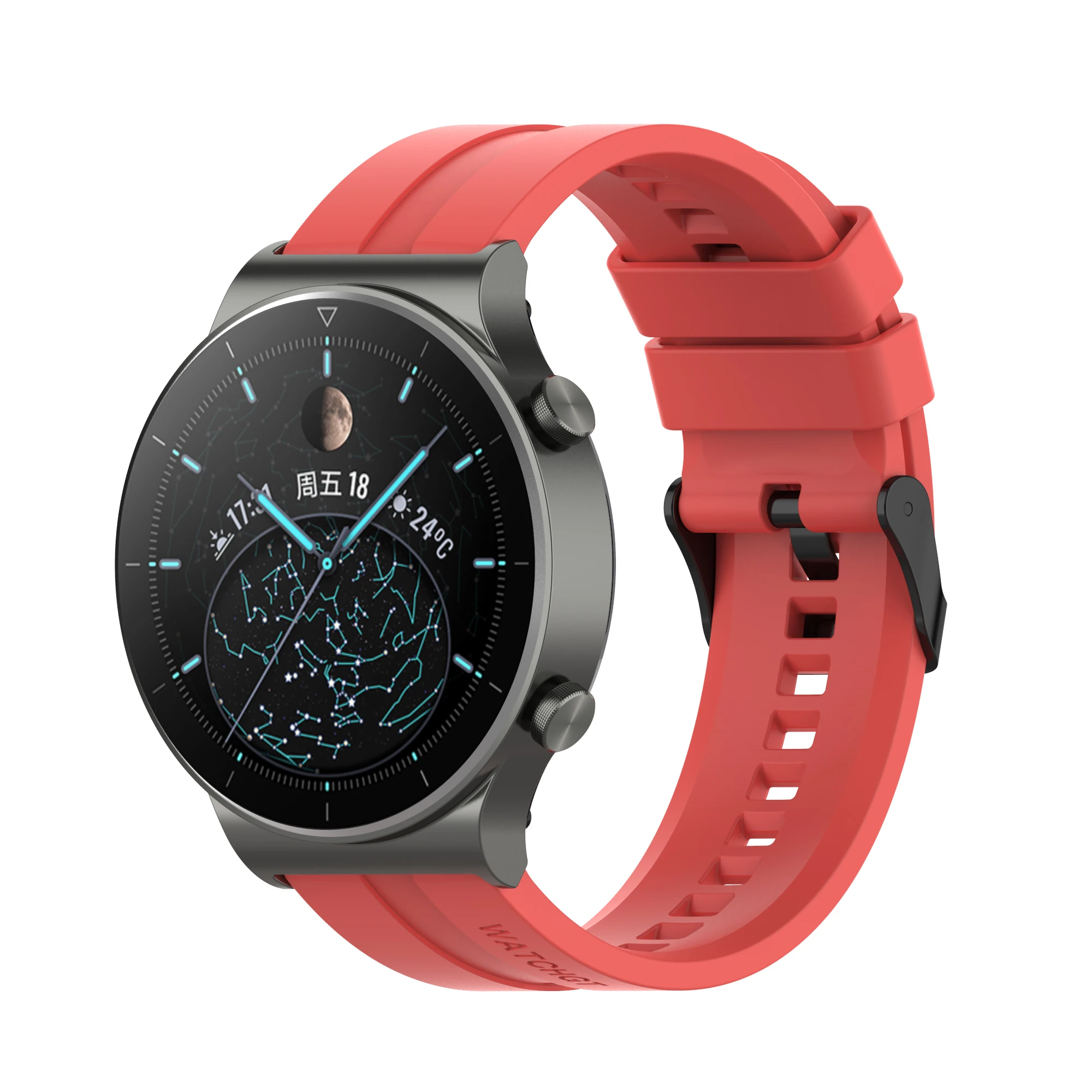 Akbnsted pulseira para huawei relógio gt 2 pro 46mm/42mm banda de silicone pulseira inteligente para amazfit stratos 2 esportes cinta acessórios
