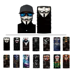 Motorcycle Balaclava Face Shield Biker Bandana Sport Scarf Neck Cover Skull Mask Kominiarka Cagoule Visage Ghost Foulard Moto