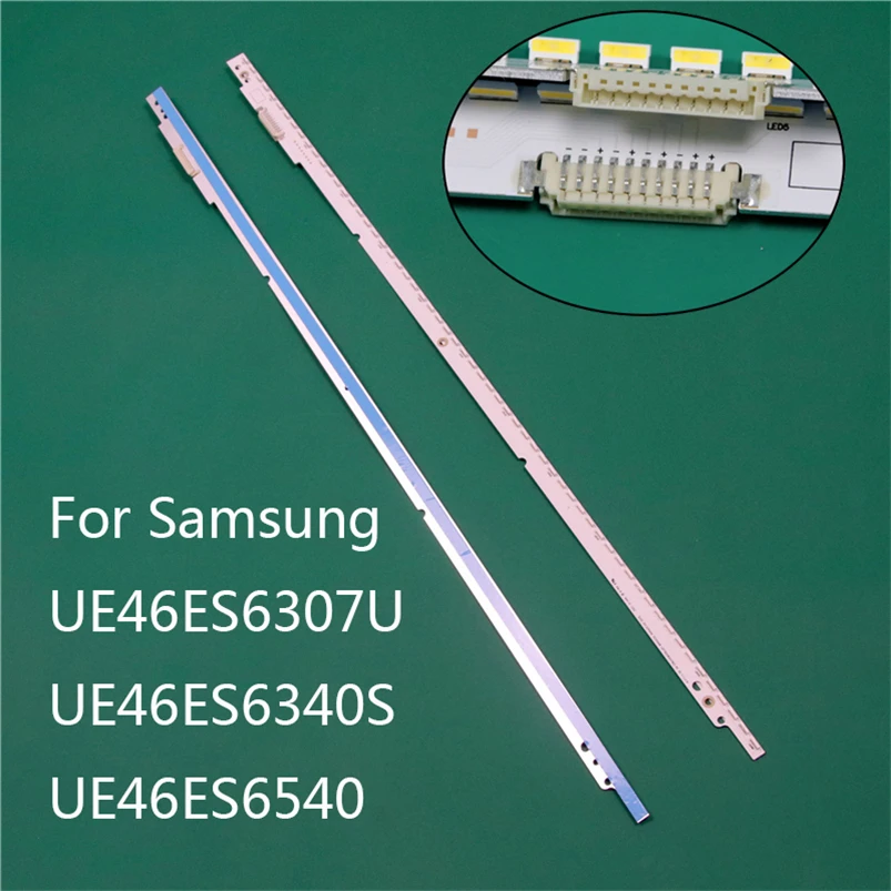 New LED TV Illumination Part Replacement For Samsung UE46ES6307U UE46ES6340S UE46ES6540 LED Bars Backlight Strip 2 Line Rulers