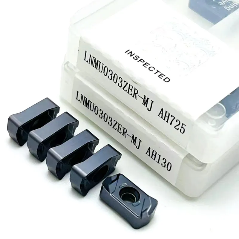 Inserto per tornitura mmj AH130 insert MJ AH725 inserto per taglio rapido a doppia faccia in metallo duro LNMU 0303