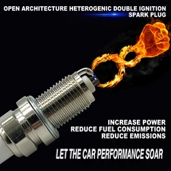 4PCS open double spark Plug NP23 FOR BPR6ES BPR6EIX IW20 IW20TT IW16 BPR5ES W20EXR-U WR7DC RN9YC F6RTC BPR5EIX AGR22 VW20 RN10Y