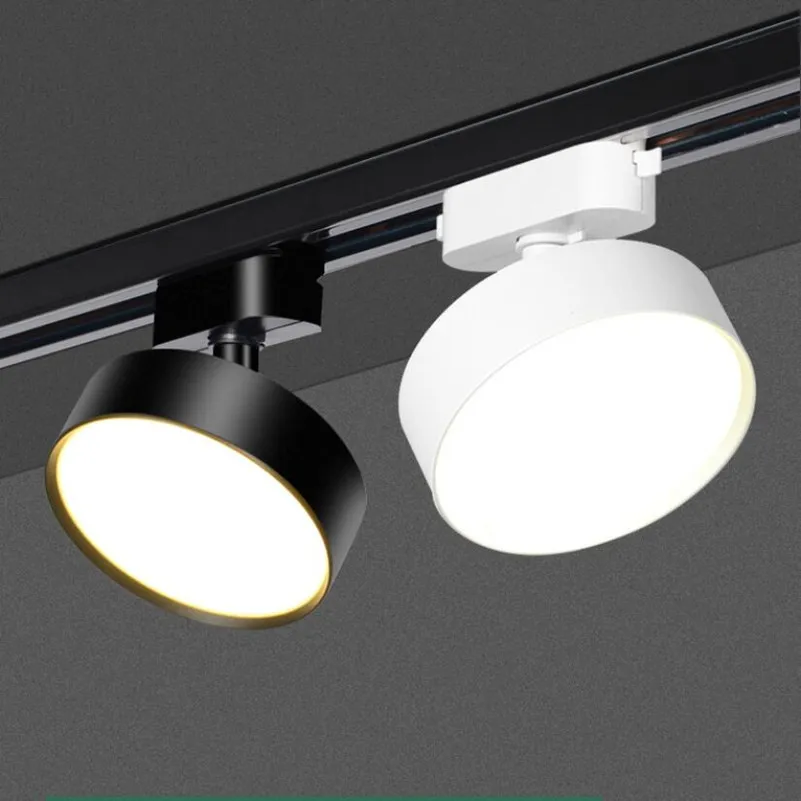 Lampe sur rail LED 10W 15W 20W 25W Lampes sur rail AC85-265V 2 fils 3 fils 4 fils 1 phase 3 phases Projecteur LED d\'intérieur pour magasin PRPRA