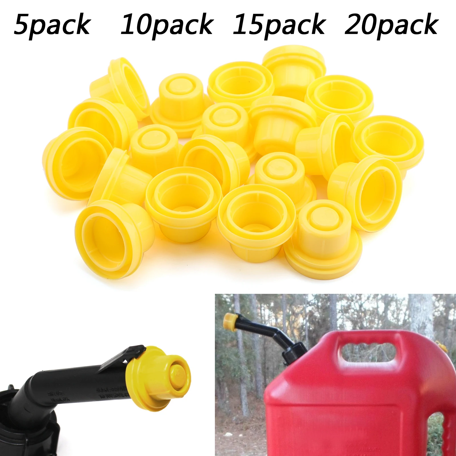 Artudatech Replacement YELLOW SPOUT CAP Top For Fuel GAS CAN BLITZ 900302 900092 900094 Oil Cover Parts Caps