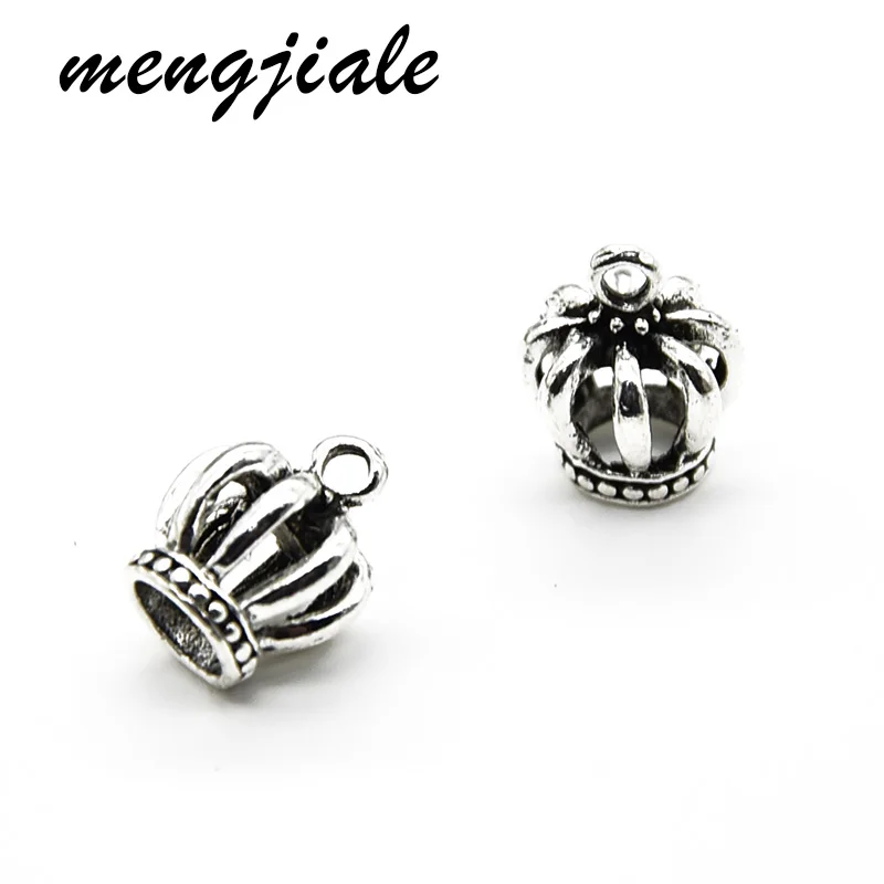 12Pcs  Hot  Sell  Vintage  Metal  3D Crown  Charms  Pendant  For  Jewelry Making  DIY Handmade Craft