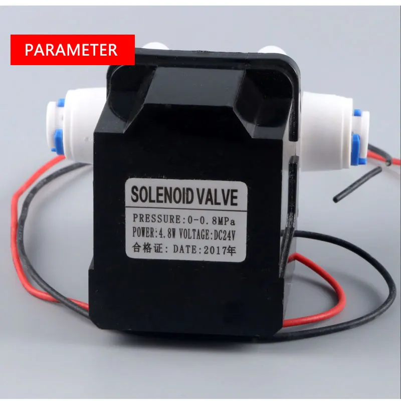 Quick-connect FCD-E DC24V RO Water Purifier Solenoid Valve With 300cc Flow Limit And 18 Seconds Automatic Flush Solenoid Valve