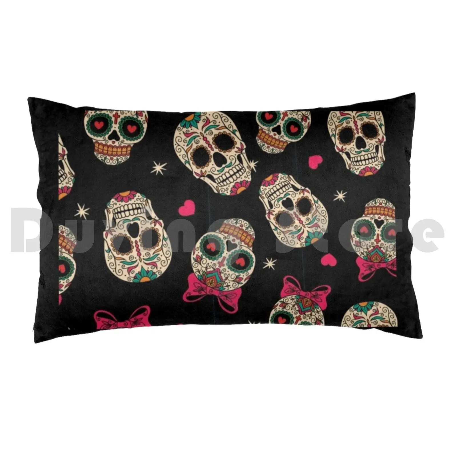 Skull Colored Pillow case 1023 Skull Day Of The Dad Mexicain Sugar Skull Skulls Day Of The